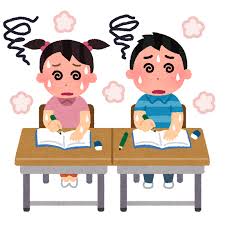 冷房のない暑い教室のイラスト | かわいいフリー素材集 いらすとや