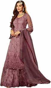 9 best sarara dress images | indian outfits, indian designer wear. Dharmi Fashion Net Embroidered Embellished Self Design Kurta Sharara Fabric Price In India Buy Dharmi Fashion Net Embroidered Embellished Self Design Kurta Sharara Fabric Online At Flipkart Com