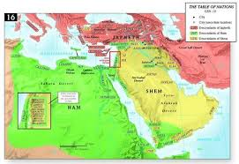 Table Of Nations Map Google Search Bible Mapping Bible Genealogy Bible Study