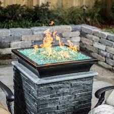 An outdoor fire pit, bowl, column, or other feature is a great way to heat your outdoor space in evenings and during the colder winter months. Lakeview Outdoor Designs Lavelle 24 Inch Square Low Rise Natural Gas Column Fire Bowl Walmart Com Walmart Com