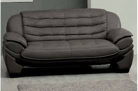 L 180 x p 98 (156 en mode relax) x h 96 cm. Canape 2 Places En Cuir Italien Benson Gris Fonce Mobilier Prive