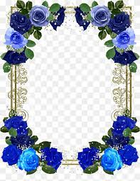 Watercolor blue flowers clipart frames borders round wreaths wedding floral clip art watercolor digital download png. Blue Flower Border Png Images Pngwing