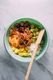 Easter ham menu by culinary explorer. Coconut Ambrosia Fruit Salad Recipe Veeg