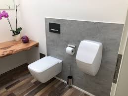 Effektvolle wandgestaltung/ badezimmer wandgestaltung mit steinspachtel, fugenlos in hannover, terra. Bad Wellness Hwh Hochwald Haustechnik