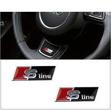 2 Pcs S Line Steering Wheel Badge Sticker Self Adhesive For Audi A3 A4 A6 S58 Badges Decals Emblems Body Exterio Audi Accessories Audi All Models Audi