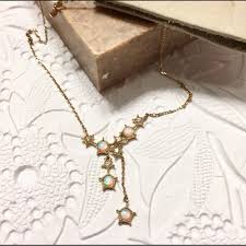 iso star chart layering opal necklace