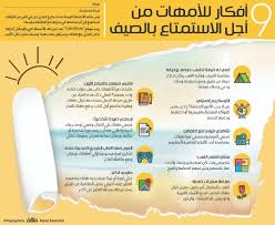 9 أفكار للأمهات من أجل الاستمتاع بالصيف صحيفةـمكة انفوجرافيك السفر aesthetic art cafe infographic