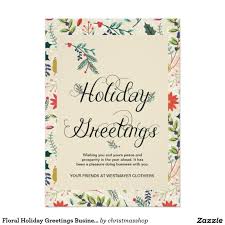 Floral Holiday Greetings Business Corporate Card Hallmark Greeting Cards Holiday Design Card Greeting Card Software