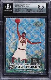 Allen Iverson Autographed 1996-97 Skybox Premium Rookie Card #216  Philadelphia 76Ers Beckett Bas #14133846