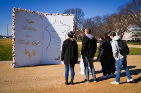 New protest art on National Mall takes aim at Trump and Epstein files