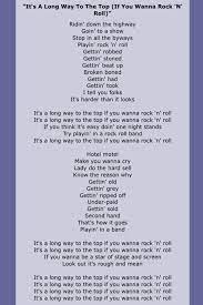 Acdc It S A Long Way To The Top Rock Lyric Quotes Words To Use Music Lyrics