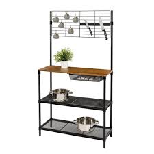 Honey Can Do Black Matte Bakers Rack Green In 2020 Bakers Rack Kitchen Storage Solutions Bakers Rack Kitchen