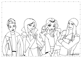 Dibujos Para Colorear De Los Descendientes