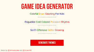 This board game idea generator is in an alpha state. Game Idea Generator For Android Apk Download