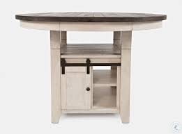 Madison County Vintage White 54 Adjustable Storage Dining Table In 2021 Dining Table With Storage Glass Round Dining Table Round Extendable Dining Table