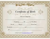 A birth certificate template is a form that is used to record the birth of a child. Blank Baby Birth Certificate Templates