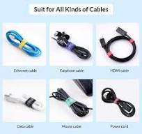 Organizador de cabos de 1,5 m Enrolador de cabos USB para iPhone Grampo de  cabo de computador Comprimento livre Clipe de cabo de velcro