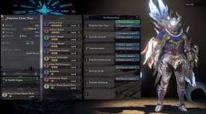 This list contains armor set from returning monsters such as tigrex, glavenus or barioth. Insect Glaive Styx High Damage Decoration Friendly Qol Skills Monsterhunterworld