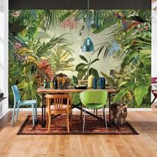 Salle A Manger Style Jungle Urbaine Papier Peint Photo Papier Peint Jungle Papier Peint Tropical
