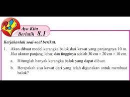 Check spelling or type a new query. Jawaban Ayo Kita Berlatih 8 1 Bab 8 Mtk Halaman 132 Kelas 8 Bangun Ruang Sisi Datar Youtube