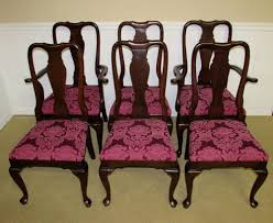 Ethan Allen Georgian Court Cherry Queen Anne Dining Room Chairs Set Of 6 Dining Room Chairs Fabric Dining Room Chairs Dining Room Ceiling Lights