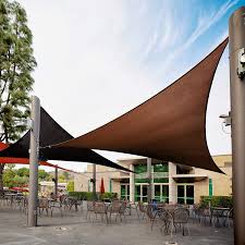 Amazon Com Royal Shade 20 X 20 X 20 Brown Triangle Sun Shade Sail Canopy 95 Uv Blockage Heavy Duty 200gsm Custom Made Size Garden Outdoor