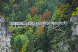 90 meters below and the bridge were constructed straight over the waterfall. Marienbrucke Neuschwanstein Castle Schwangau