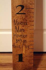 wooden growth chart child measurements ruler oversized