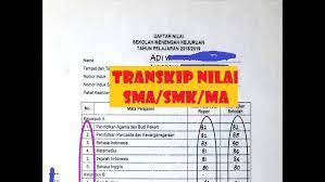 Yaah, sayangnya untuk nama mata kuliah kalian harus cari tau sendiri, karena beda yang ini ijazah sma versi bahasa inggrisnya. Transkip Nilai Sma Smk Ma 2021 2020 2019 Ke Bawah Youtube