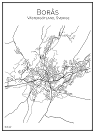 Karta borås kan vara särskilt användbart när du söker efter information på gatorna i staden. Karta Boras Poster Bga