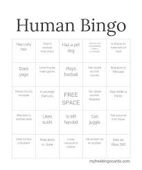 Customizable Bingo Card Template Free Free Human Bingo Icebreaker Template Click To Make Your Own Custom Version Human Bingo Bingo Template Family Reunion Games