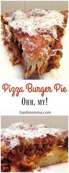 Pizza Burger Pie Oh My Recipe Pizza Burgers Food Recipes