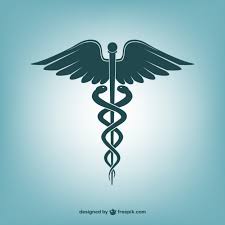 Caduceus Medical Care Icon Vector Free Vector Gradient color silhouette of the caduceus charm: caduceus medical care icon vector