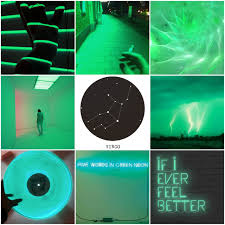 Aesthetics Zodiac Neon Virgo Green Mint Rainbow Aesthetic Virgo And Aquarius Zodiac