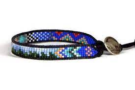 defender bead loom leather wrap bracelet from aerieannas americana collection americana bracelets are filled with big colorful patterns bi lekli k boncuk taki