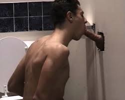 Glory hole in the teams changing room gay porn video on Clairprod