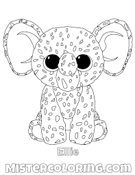 Ellie Beanie Boo Coloring Pages For Kids Beanie Boo Party Coloring Pages Beanie Boo