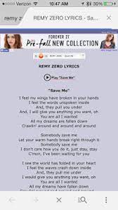 E também de acordo com críticas de. Download Remy Zero Save Me Mp3