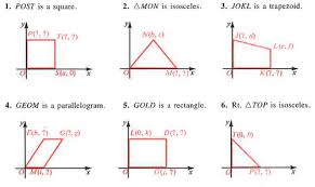Examples of equations using inequalities to solve for the unknown measure. Polygon Classification In The Coordinate Plane Ck 12 Foundation