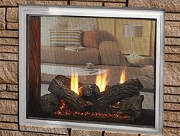 The outdoor fireplaces work on natural gas or propane and are better for the environment than a wood. Outdoor Fireplaces Majestic Products