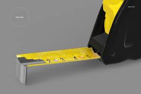 Tape Measure Mockup Set Corporate Brochure Cover Tape Measure Mockup