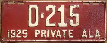 Original Vintage Plates Alabama Department Of Revenue