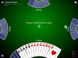 More hearts products, gifts, and heart cards downloads on hand card games euchre, solitaire. Trickster Hearts