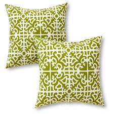 There are a few considerations to make (if you want). Set Of 2 Grass Green Lattice Outdoor Square Throw Pillows Kensington Garden Target