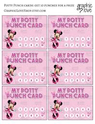 Digital Pink Minnie Mouse Potty Training Chart Free Punch