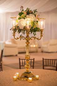 Large low centerpiece for flowers or for buffet serving, 1950s vintage heisey lariat pattern glass. Gold Candelabra Centerpieces With Hydrangea Candelabra Wedding Centerpieces Candelabra Wedding Wedding Centerpieces