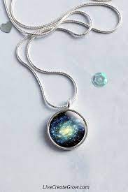 Galaxy Pendant Picture Necklace Space Jewellery Star Dust Etsy Space Jewelry Galaxy Pendant Space Necklace