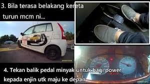 Memotong dengan cara yang betul dan menggunakan cermin pandang belakang sebelum membelok. Belajar Memandu Kereta