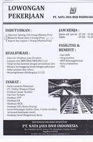 Check spelling or type a new query. Disnakertrans Lowongan Kerja Mekanik Mesin Jahit Pt Nata Jaya Bnh Bantul