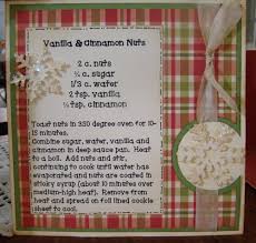 Vanilla Cinnamon Nuts Scrapbook Recipe Book Fancy Recipe Cards Recipe Scrapbook